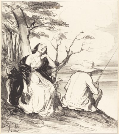O ból!... śnić... o mężu... autorstwa Honoré Daumier