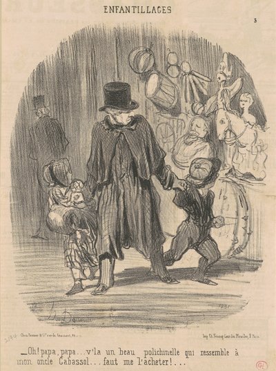 Oh! Tato, tato...tu jest piękny... autorstwa Honoré Daumier