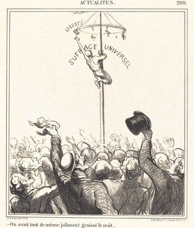 ładnie nasmarowaliśmy maszt? autorstwa Honoré Daumier