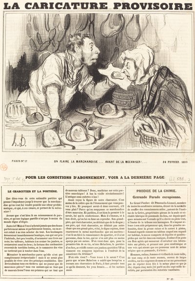 Wyczuwamy towar... przed jego zmechanizowaniem!... autorstwa Honoré Daumier
