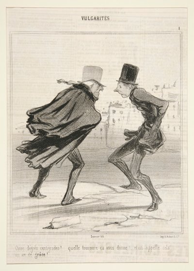 Jedenaście stopni Celsjusza! autorstwa Honoré Daumier