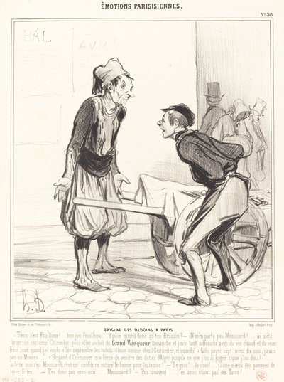 Pochodzenie Bedoinów w Paryżu autorstwa Honoré Daumier