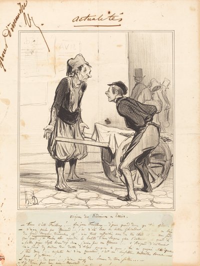 Pochodzenie Bedoinów w Paryżu autorstwa Honoré Daumier