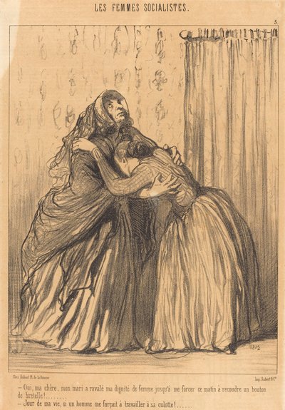 Tak, moja droga, mój mąż połknął moją godność... autorstwa Honoré Daumier