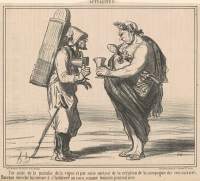 W wyniku choroby winorośli autorstwa Honoré Daumier