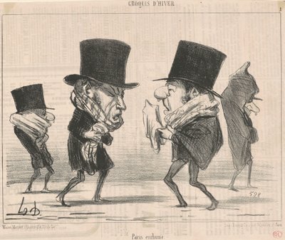 Paryż jest przeziębiony autorstwa Honoré Daumier