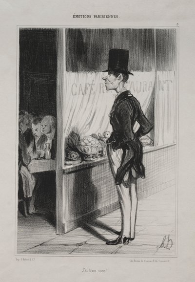 Paryskie Emocje, płyta 3: Mam trzy sous!, 1839. autorstwa Honoré Daumier