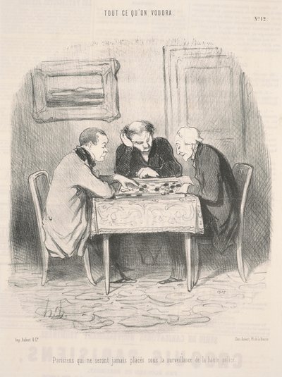 Paryżanie, którzy nigdy nie będą... inwigilowani... autorstwa Honoré Daumier
