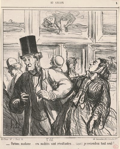 Porozmawiajmy, Madame... te nagości są odrażające... autorstwa Honoré Daumier