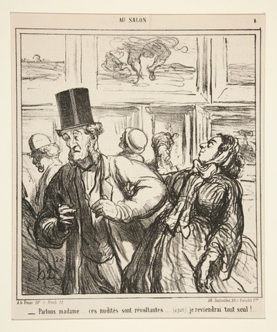 Chodźmy pani... te nagości są odrażające autorstwa Honoré Daumier