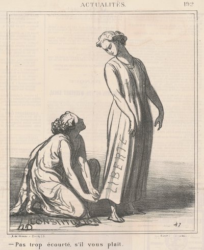 Nie za krótko, proszę. autorstwa Honoré Daumier