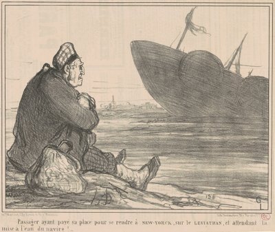Pasażer, który zapłacił... za wyjazd do Nowego Jorku autorstwa Honoré Daumier