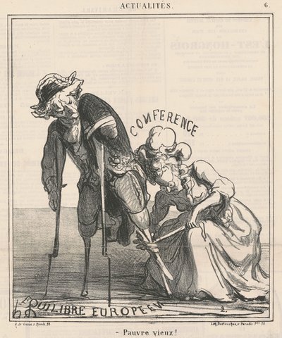 Biedny stary autorstwa Honoré Daumier