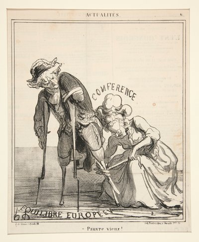Biedny starzec!, od Actualites autorstwa Honoré Daumier