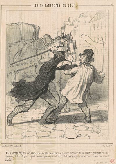 Angielski filantrop w ćwiczeniu... autorstwa Honoré Daumier