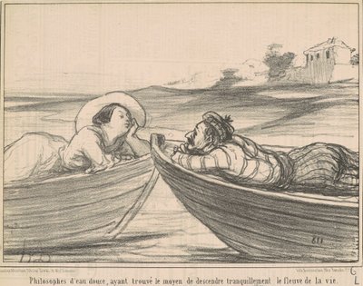 Filozofowie słodkowodni... autorstwa Honoré Daumier