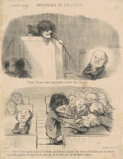 Pierre Leroux Odważny apostrof... autorstwa Honoré Daumier