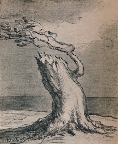 Biedna Francja! Pień jest wysadzony w powietrze, 1871, 1946 autorstwa Honoré Daumier