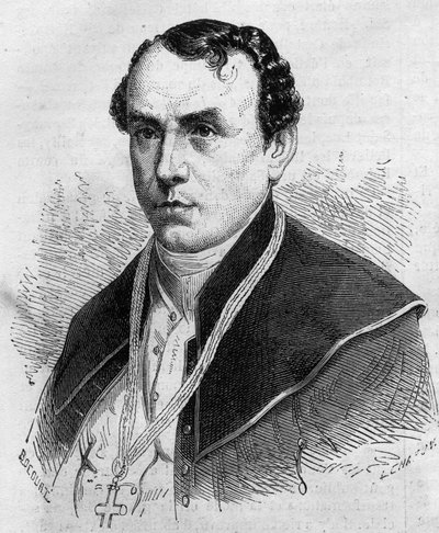 Portret Zygmunta Felixa Felińskiego (1822-1895), arcybiskupa warszawskiego (Polska). Grawer w „Le Monde Illustre” nr 314 z 18 kwietnia 1863 r. autorstwa Honoré Daumier