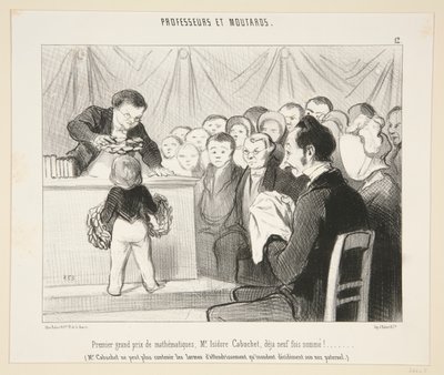 Pierwsza główna nagroda w matematyce, Pan Isidore Cabuchet?. #12 Profesorów i Musztard autorstwa Honoré Daumier