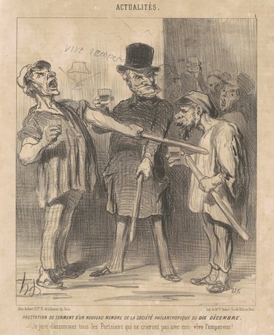 Korzyść ... członka ... dziesiątego grudnia ... autorstwa Honoré Daumier