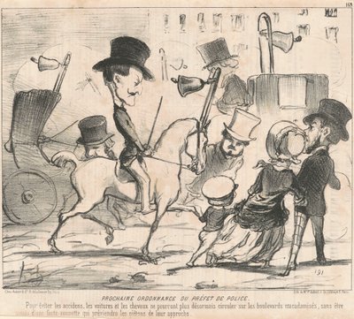 Kolejne polecenie prefekta policji autorstwa Honoré Daumier