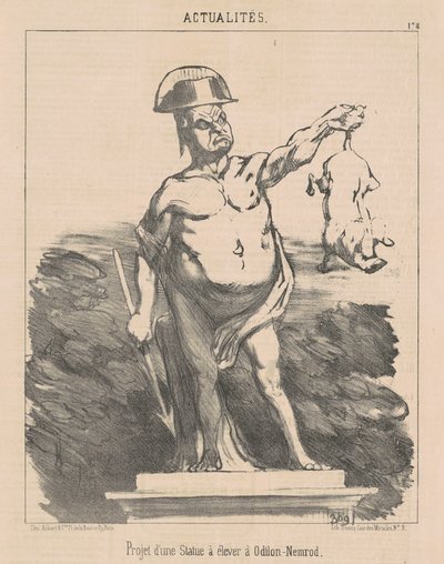 Projekt pomnika ... w Odilon-Nimrod autorstwa Honoré Daumier