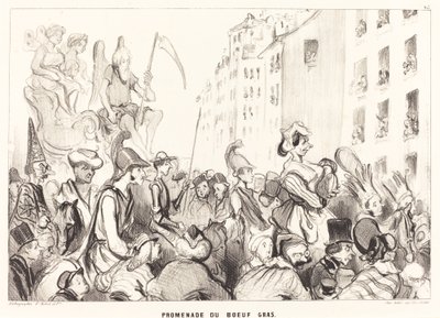 Spacer utuczonego wołu autorstwa Honoré Daumier