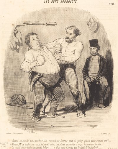 Kiedy w społeczeństwie chciałbyś otrzymać... strzał... autorstwa Honoré Daumier