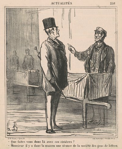 Co tam robisz z tymi noszami autorstwa Honoré Daumier