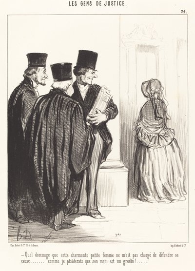 Jaka szkoda, że ​​ta urocza... kobieta... autorstwa Honoré Daumier