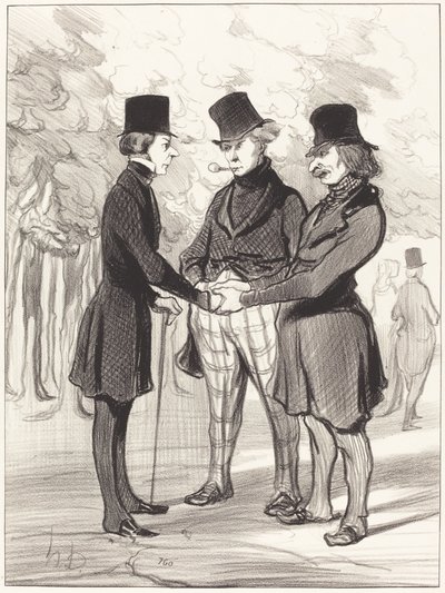 Co za szczęśliwe spotkanie!... To... autorstwa Honoré Daumier