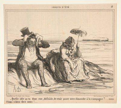 Jaki masz pomysł, Adelaide, żeby przyjść i przejść? autorstwa Honoré Daumier