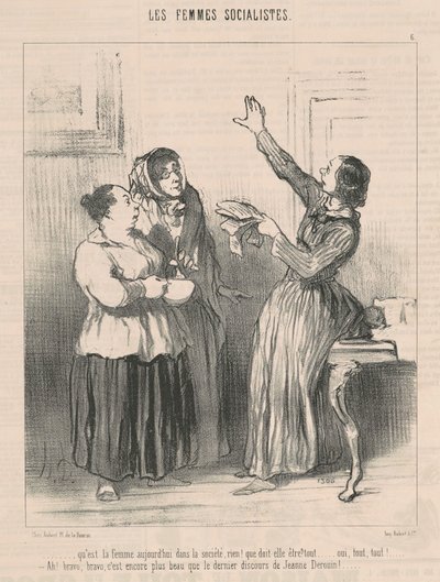 Jaka jest dziś kobieta w społeczeństwie ... autorstwa Honoré Daumier