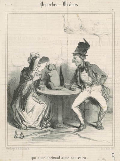 Kto kocha Bertranda, kocha swojego psa autorstwa Honoré Daumier