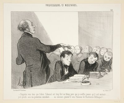 Zapamiętaj wszystko, co uczeń Cabussol.. - #32 Profesorów i Moutardów autorstwa Honoré Daumier