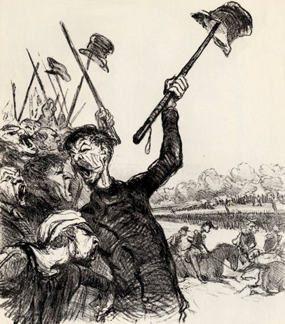 Ratapoil i jego laska: Niech żyje cesarz!, 1851. autorstwa Honoré Daumier