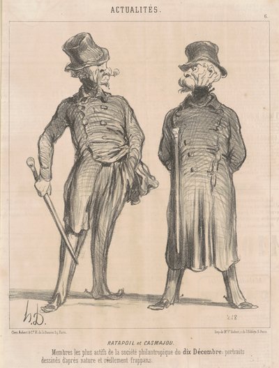 Ratapoil i Casmajou autorstwa Honoré Daumier