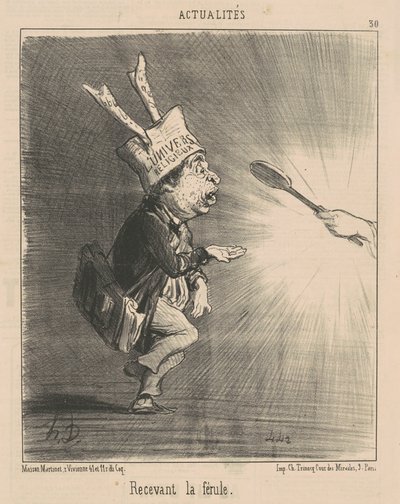 Odbieranie okucia autorstwa Honoré Daumier