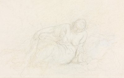 Pochylona kobieta oparta na ramieniu (verso) autorstwa Honoré Daumier