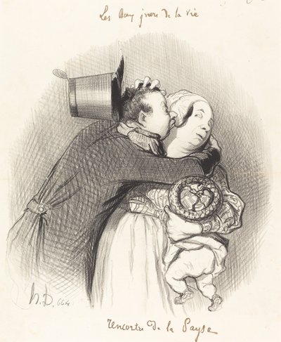 Spotkanie krajowe autorstwa Honoré Daumier