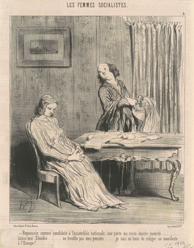 Odepchnięty... drzwi pozostają przede mną otwarte... autorstwa Honoré Daumier