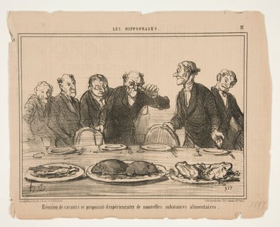 Spotkanie uczonych proponujących autorstwa Honoré Daumier