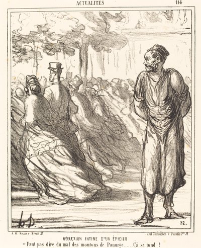 Intymne odbicie sklepikarza autorstwa Honoré Daumier