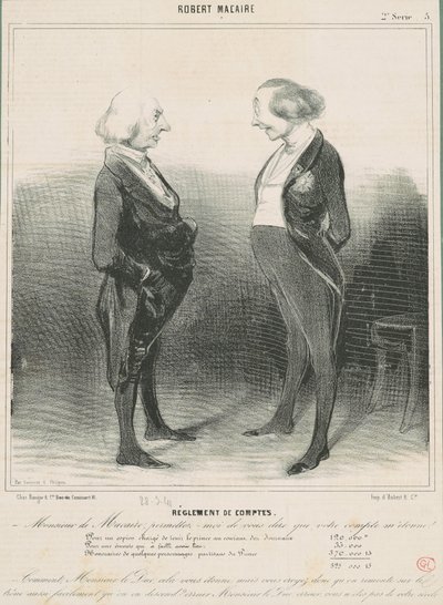 Wyrównywanie rachunków autorstwa Honoré Daumier