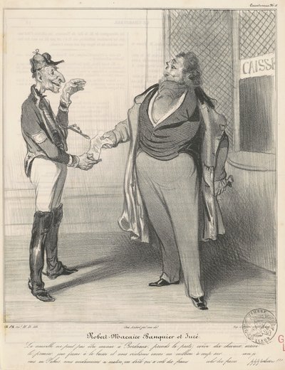 Robert Macaire bankier i juror autorstwa Honoré Daumier