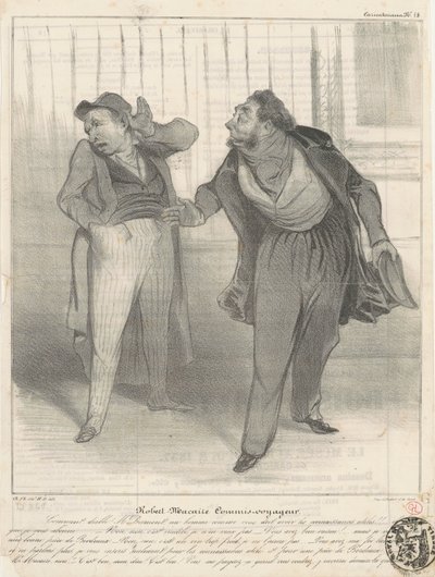 Urzędnik podróży Robert Macaire autorstwa Honoré Daumier