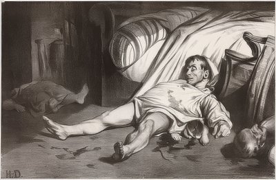 Rue Transnonain, 15 kwietnia 1834. 1834 autorstwa Honoré Daumier
