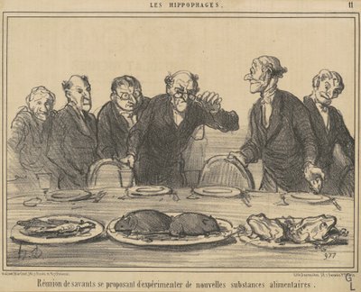 Spotkanie uczonych proponujących... autorstwa Honoré Daumier