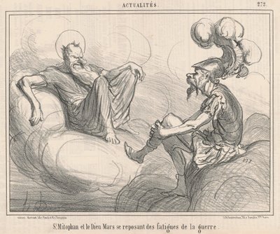 Święty Mitofan i bóg mars... autorstwa Honoré Daumier